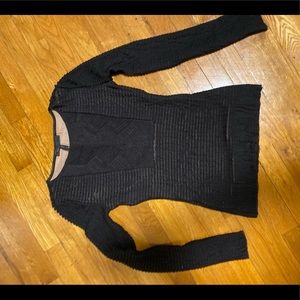 XS BCBG Maxaria Black/Nude Ribboned shirt